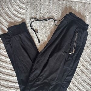 Black Jogger Pants with Zipper Pocket